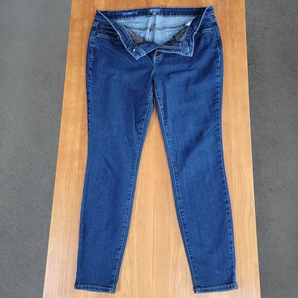 NYDJ Dark Wash 5 Pocket Skinny Stretch Denim Lift x Tuck Jeans - 10 - Picture 6 of 11